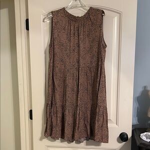 Old Navy Brown Patterned Mini Dress